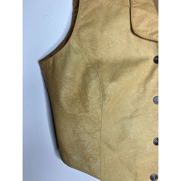 Wilsons Leather Suede Leather Vest Tan Womens Size Small Hippie Boho - Picture 4 of 12